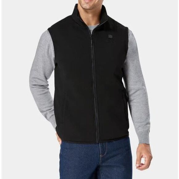 Ororo Men's Sz Large Black 3-Zone Fleece Heated Vest w/Battery - Picture 1 of 5